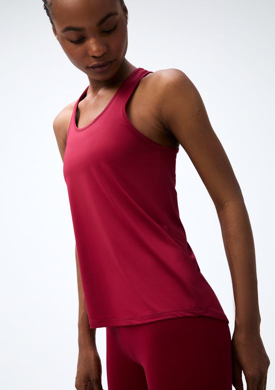 Foto do produto: Regata Esportiva Feminina Nadador Proteção UV - Vermelho