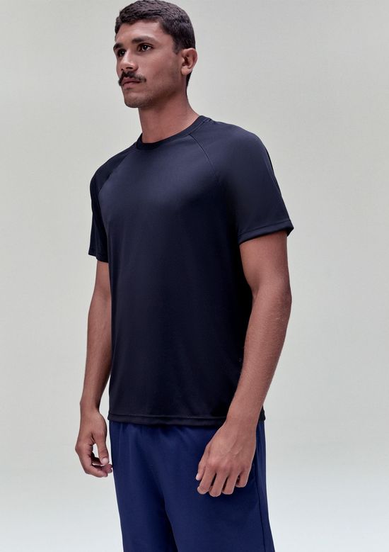 Foto do produto: Camiseta Esportiva Masculina Recorte Texturizado - Preto