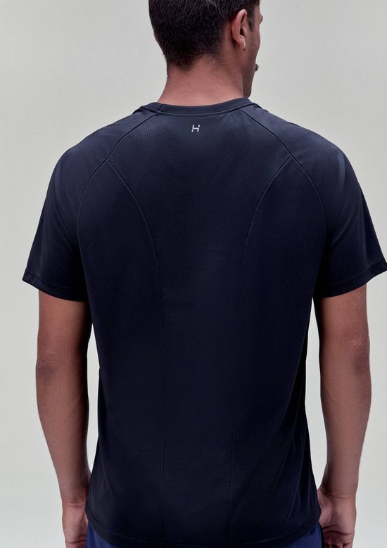 Foto do produto: Camiseta Esportiva Masculina Recorte Texturizado - Preto