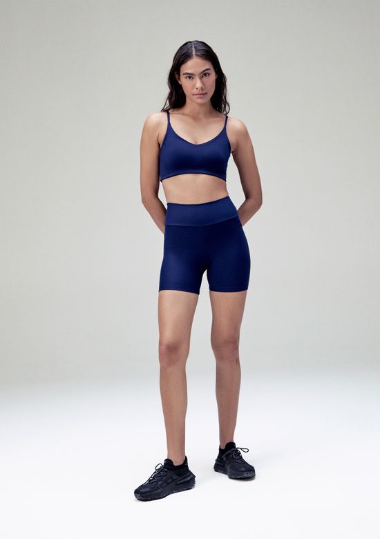 Foto do produto: Bermuda Esportiva Feminina Secagem Rápida - Azul