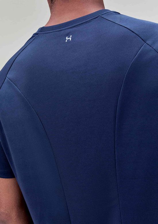 Foto do produto: Camiseta Esportiva Masculina Recorte Texturizado - Azul