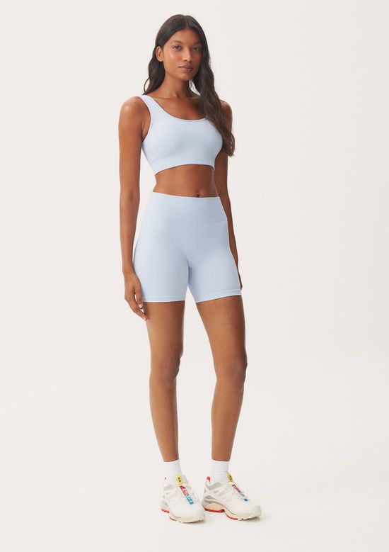 Foto do produto: Bermuda Esportiva Feminina Biker Sem Costura - Azul