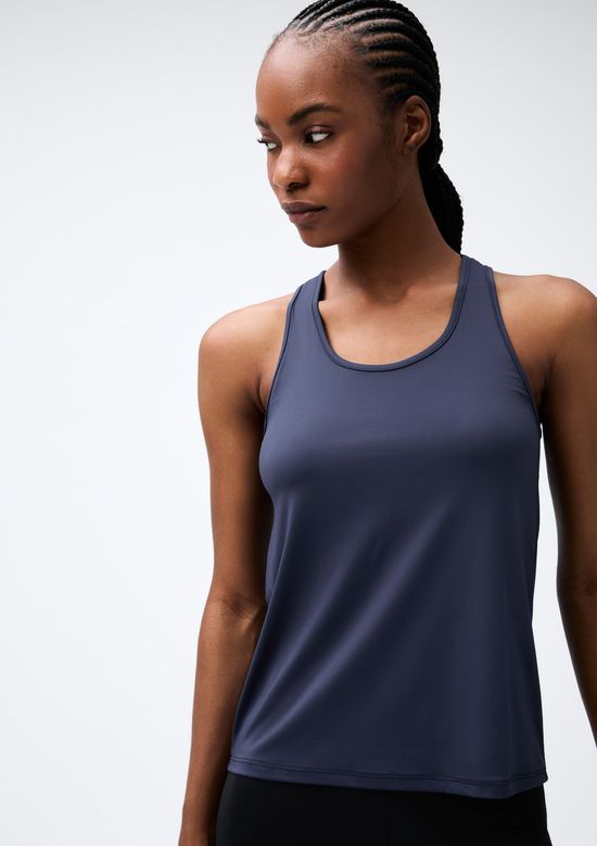 Foto do produto: Regata Esportiva Feminina Nadador Proteção UV - Azul