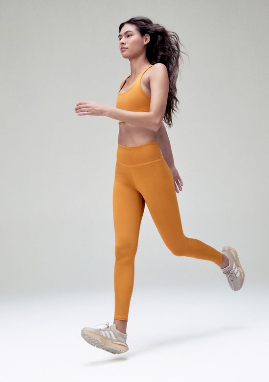 Foto do produto: Calça Legging Esportiva Feminina Com Fio LYCRA® - Laranja