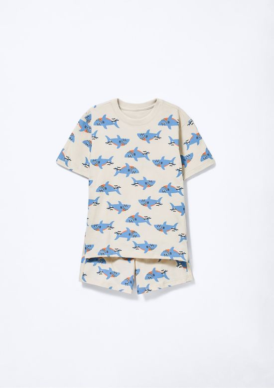 Foto do produto: Pijama Curto Infantil Menino Box Estampado - Off white