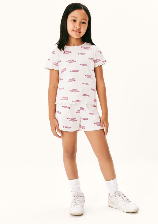 Foto do produto: Shorts Básico Infantil Menina Clochard Estampado - Creme