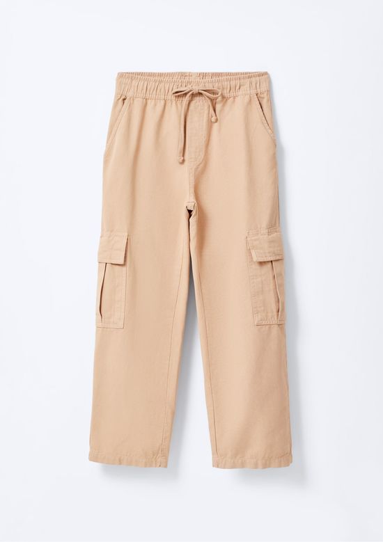 Foto do produto: Calça Infantil Menino Cargo Em Sarja - Bege