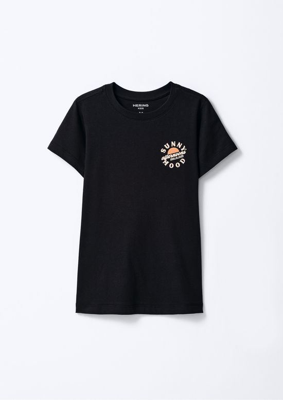 Foto do produto: Conjunto Infantil Menina Curto Com Estampa - Preto