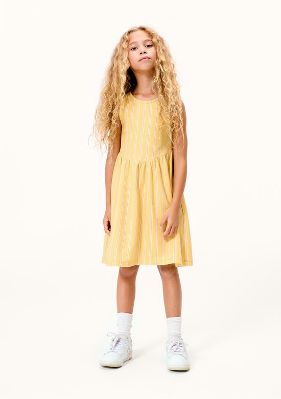 Foto do produto: Vestido Infantil Fio Tinto Evasê - Amarelo