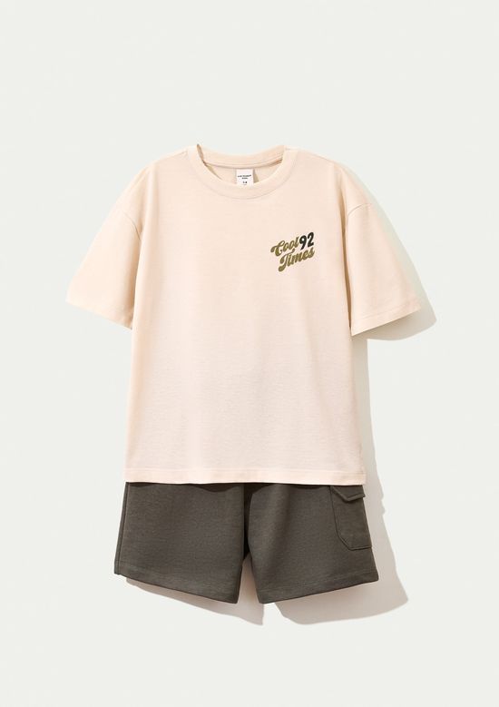 Foto do produto: Conjunto Infantil Menino Estampado - Creme