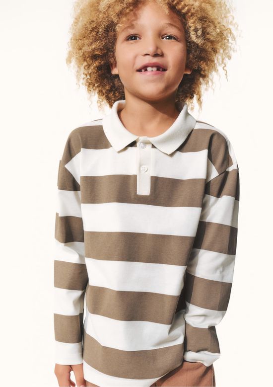 Foto do produto: Camisa Polo Infantil Menino Listrada - Marrom