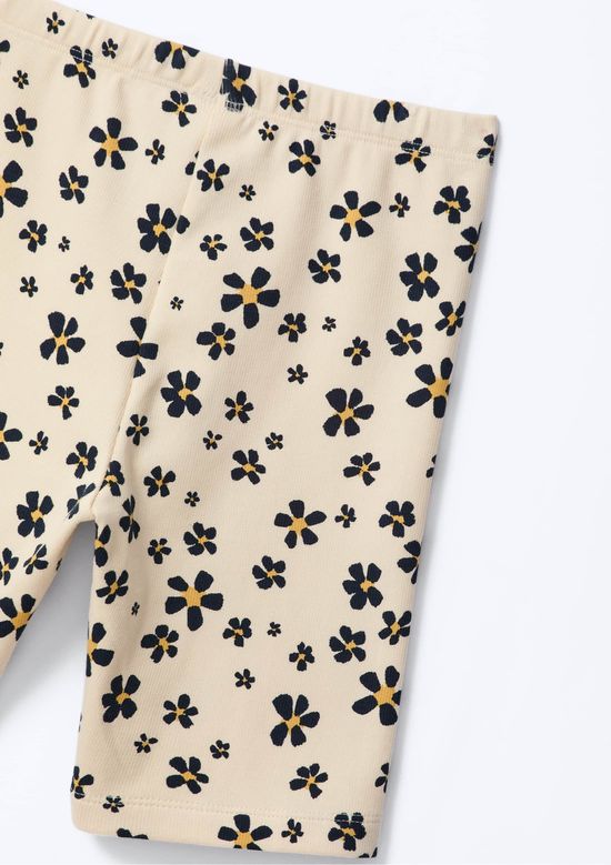 Foto do produto: Bermuda Infantil Menina Ciclista Estampada - Creme