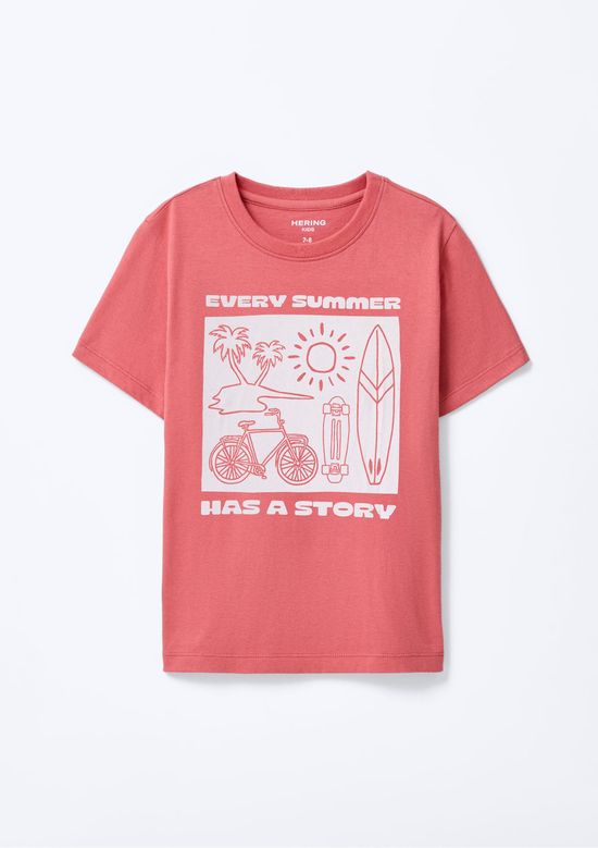 Foto do produto: Camiseta Infantil Menino Manga Curta Com Estampa - Vermelho