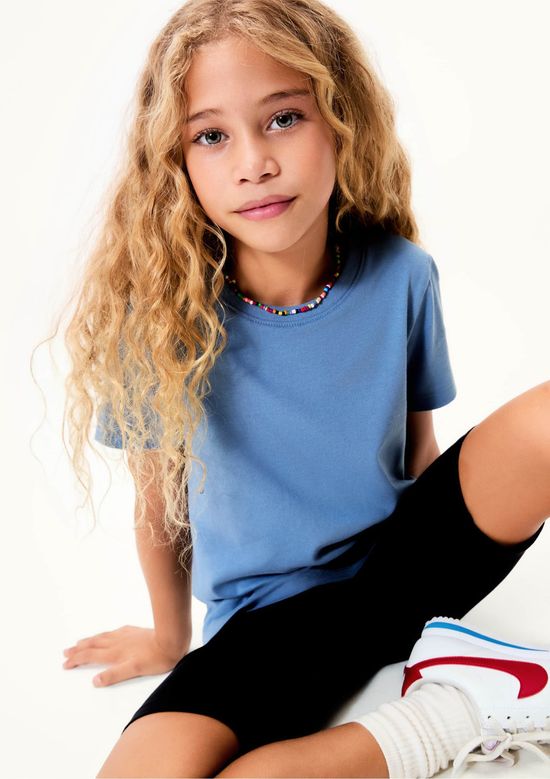 Foto do produto: Blusa Infantil Menina Básica Slim - Azul