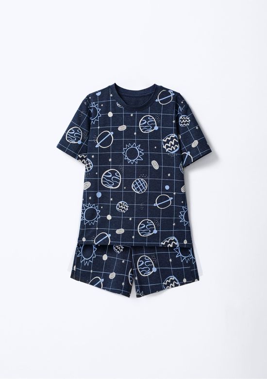 Foto do produto: Pijama Curto Infantil Menino Box Estampado - Azul