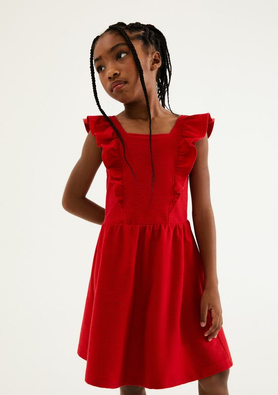 Foto do produto: Vestido Infantil Com Babados - Vermelho