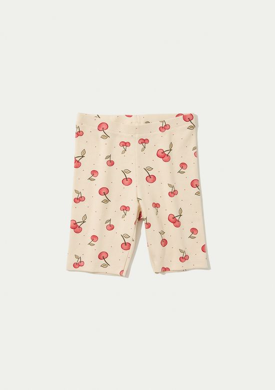 Foto do produto: Bermuda Infantil Menina Ciclista Estampada - Off white