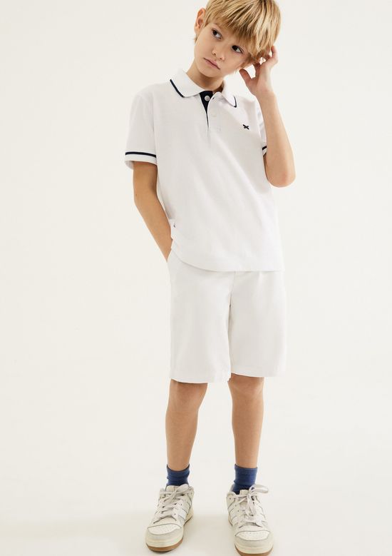 Foto do produto: Bermuda Básica Infantil Menino Em Sarja - Branco