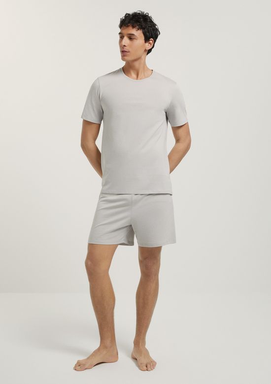 Foto do produto: Pijama Curto Masculino Comfort Em Algodão Pima - Cinza