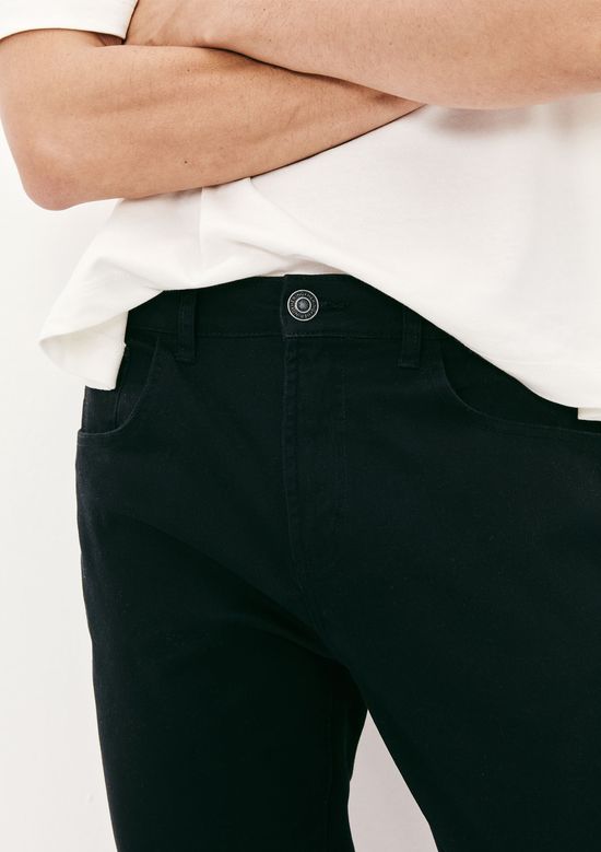 Foto do produto: Calça Masculina Slim Em Sarja - Preto