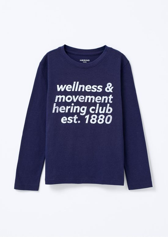 Foto do produto: Camiseta Infantil Menino Manga Longa Com Estampa Hering Kids - Azul