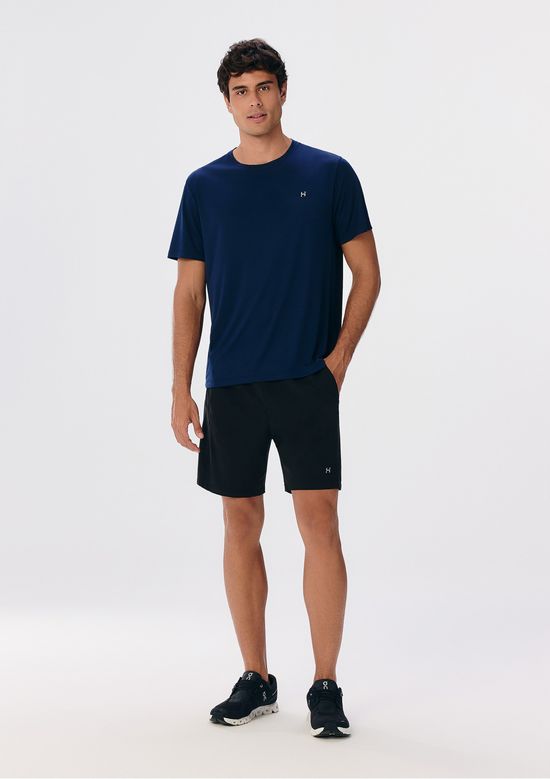 Foto do produto: Camiseta Esportiva Masculina Manga Curta Com Refletivo Easy Care - Azul