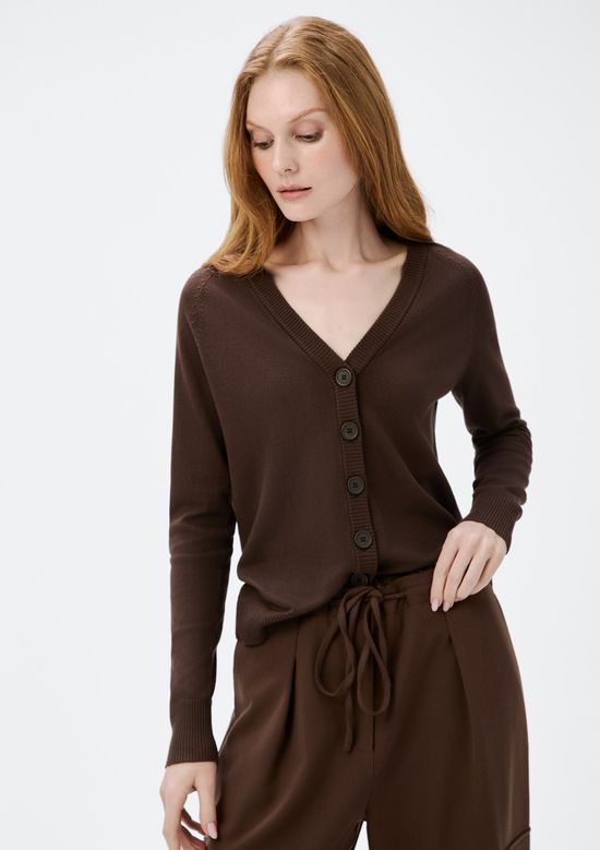 Foto do produto: Cardigan Feminino Em Tricô - Marrom