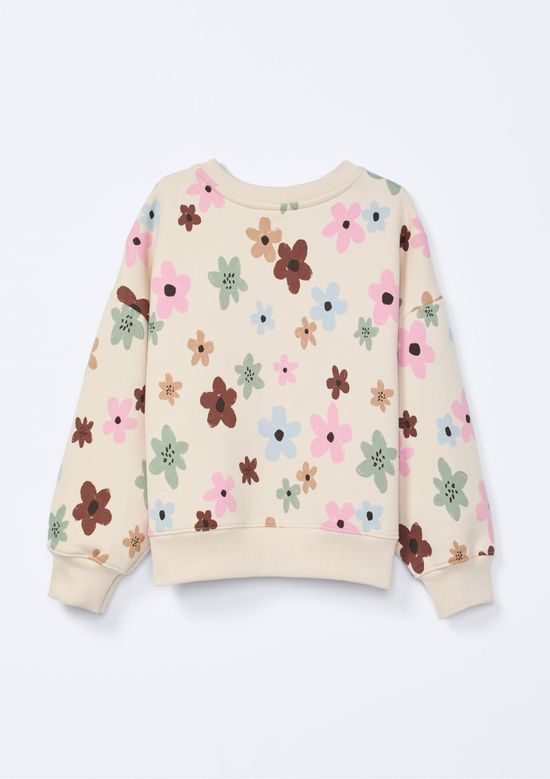 Foto do produto: Blusão de Moletom Infantil Menina Estampado - Bege