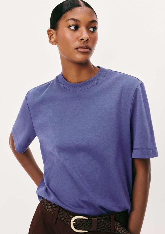 Foto do produto: Camiseta Básica Feminina Manga Curta Mid - Azul