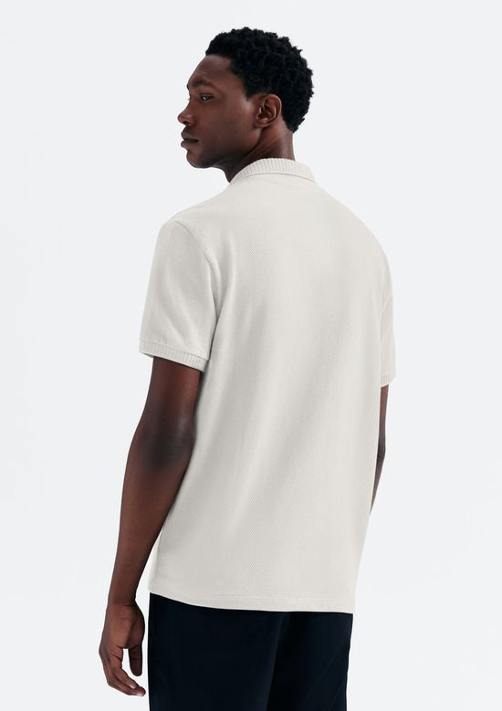 Foto do produto: Camisa Polo Masculina Manga Curta Texturizada - Bege