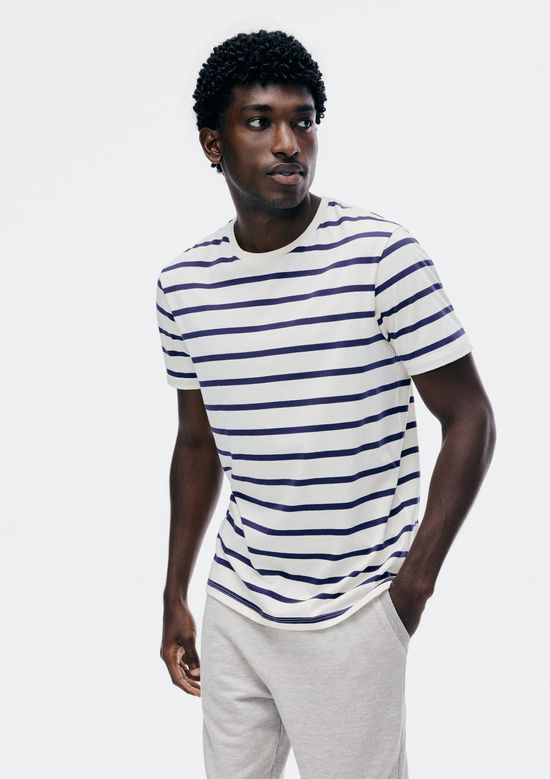 Foto do produto: Camiseta Básica Masculina Mar Em Algodão Peruano - Azul