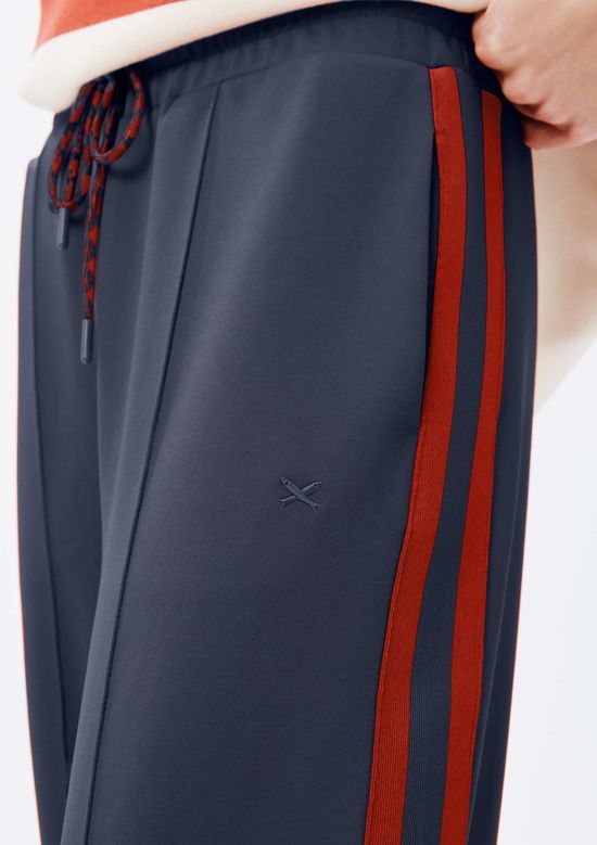 Foto do produto: Calça Feminina 1990 Cintura Alta Com Faixa - Azul