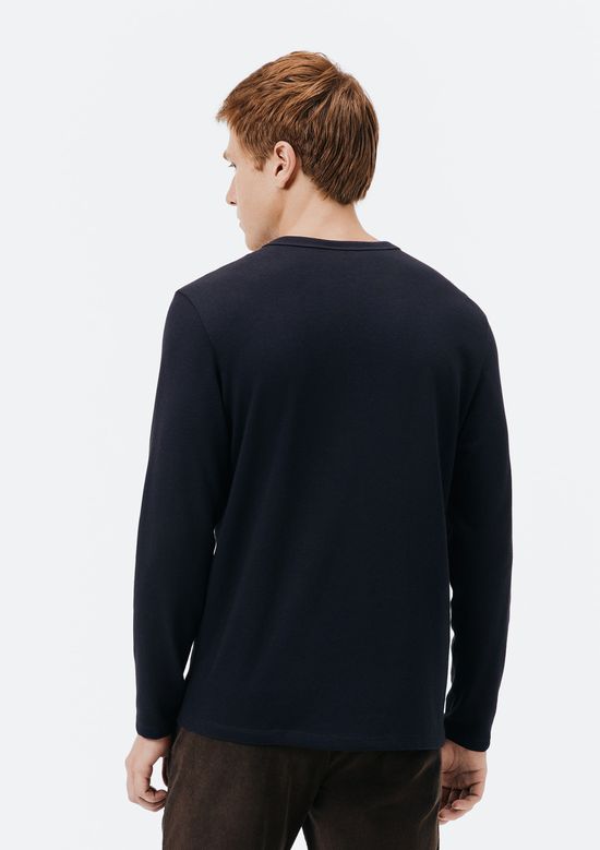 Foto do produto: Camiseta Masculina Manga Longa Em Algodão Peruano - Preto