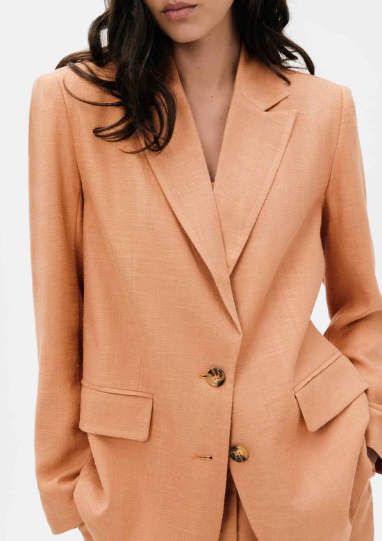 Foto do produto: Blazer Feminino Reto em Viscolinho - Salmão