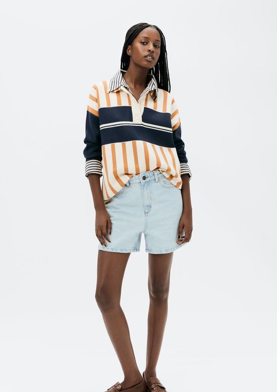 Foto do produto: Shorts Jeans Feminino Cintura Alta - Azul