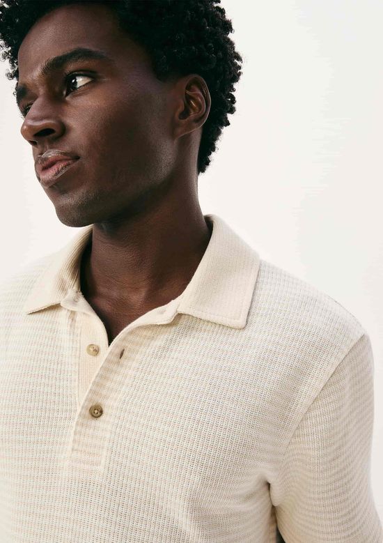 Foto do produto: Camisa Polo Masculina Manga Curta Fio Tinto - Nude