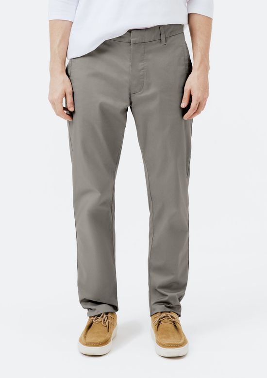 Foto do produto: Calça Masculina Slim Em Sarja Empapelada - Cinza