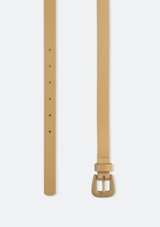 Foto do produto: Cinto Feminino Fino Com Fivela De Metal - Bege