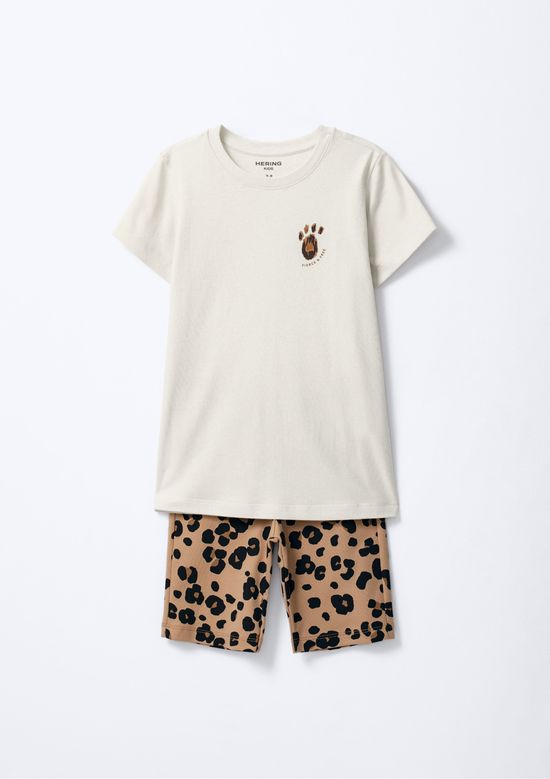 Foto do produto: Conjunto Infantil Menina Curto Com Estampa - Off white