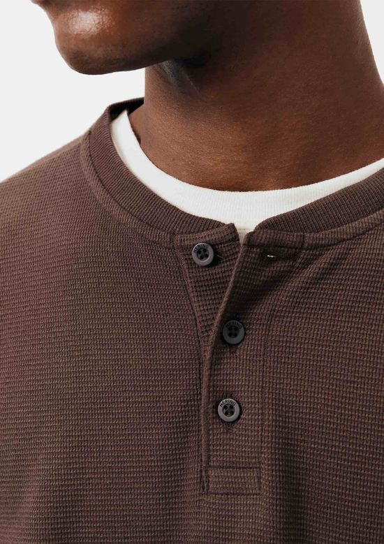 Foto do produto: Camiseta Masculina Henley Texturizada - Vinho