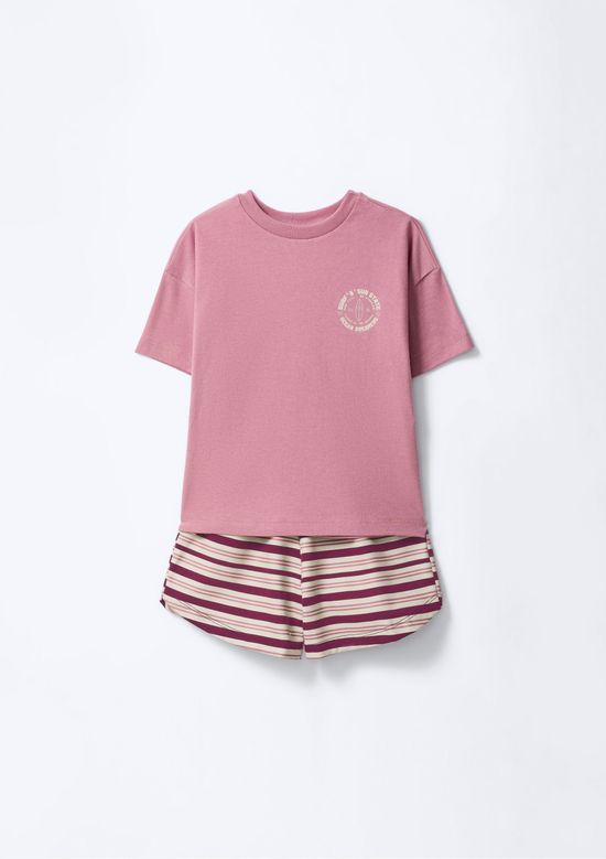 Foto do produto: Conjunto Infantil Menina Curto Estampado - Rosa