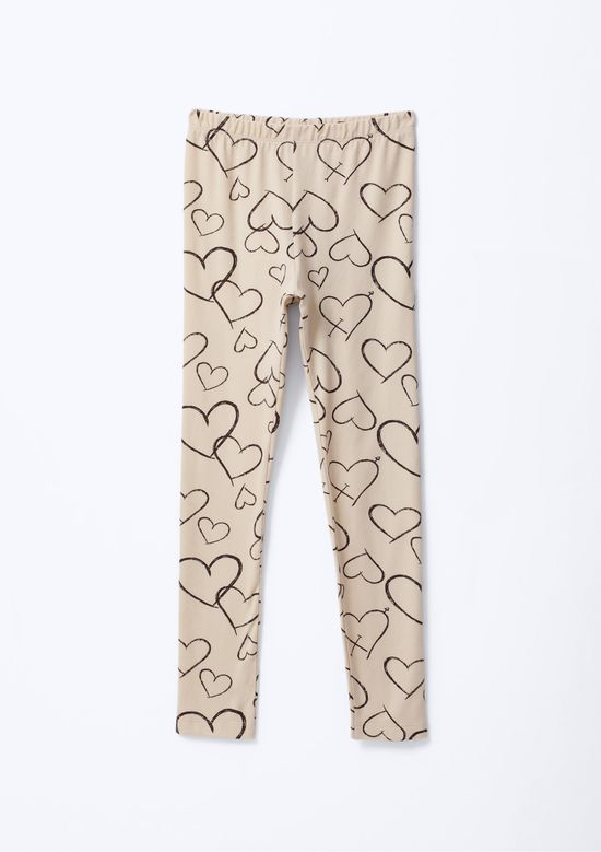 Foto do produto: Calça Legging Infantil Menina Estampada - Bege