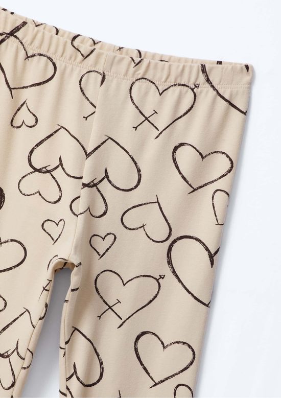 Foto do produto: Calça Legging Infantil Menina Estampada - Bege