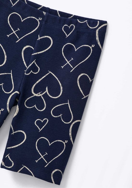 Foto do produto: Bermuda Infantil Menina Ciclista Estampada - Azul