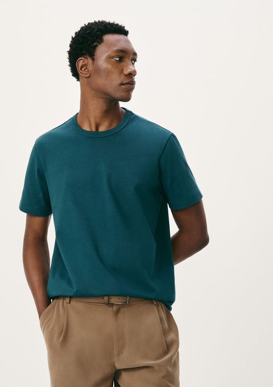 Foto do produto: Camiseta Básica Masculina Areia Em Algodão Peruano - Verde