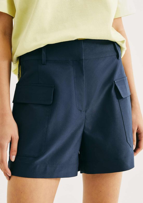 Foto do produto: Shorts Feminino De Alfaiataria - Azul