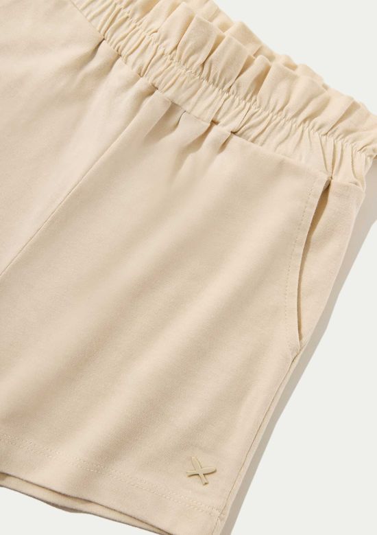 Foto do produto: Shorts Básico Infantil Menina Clochard Em Moletom - Amarelo