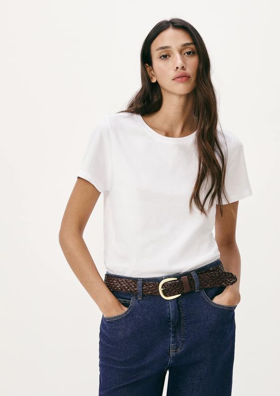 Foto do produto: Camiseta Básica Feminina Slim World - Branco