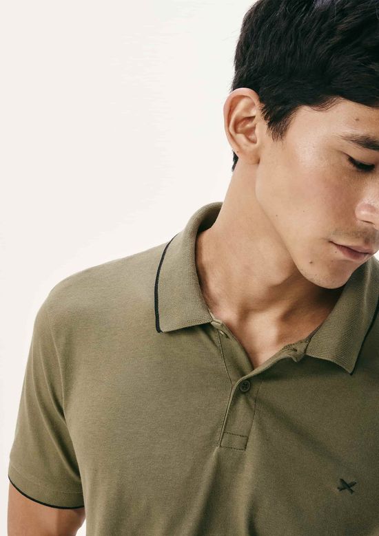 Foto do produto: Camisa Polo Básica Masculina Super Cotton Com Bordado - Verde