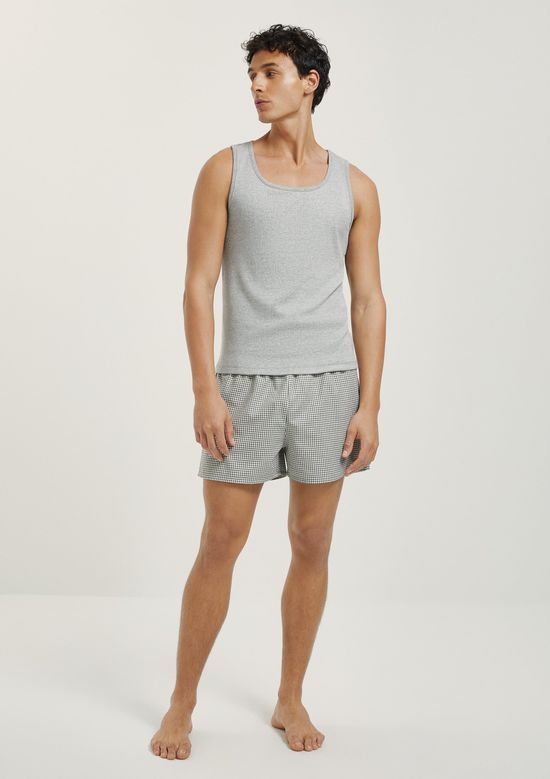 Foto do produto: Pijama Curto Masculino Com Samba Canção - Cinza